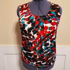 Womens Crew Neck Sleeveless Blouse